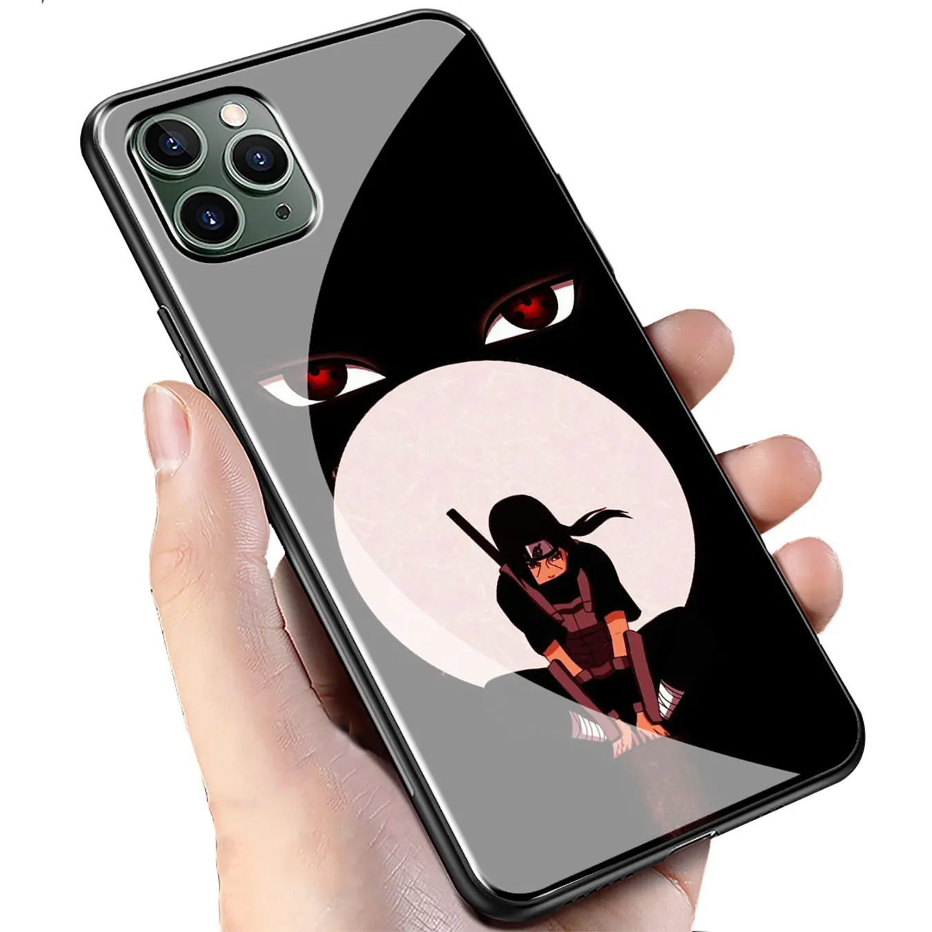 Наруто Против Саске чехол из закаленного стекла для телефона iPhone 11 Pro XR X XS Max 6 6S 7 8