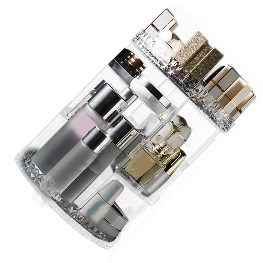

1 Pcs 360 Degree Rotatable Plastic Shelf Makeup Storage Box Lipstick Brush Perfume Nail Polish Cosmetic Rack Organizer