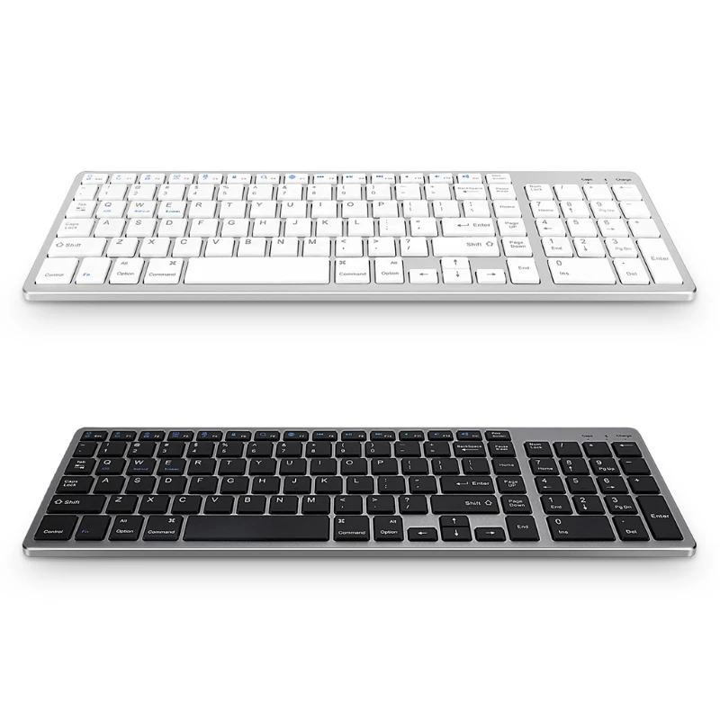 

Bluetooth Keyboard 102 Keys Rechargeable Bluetooth Wireless Keyboard with Number Pad for Laptop Tablet Cellphone