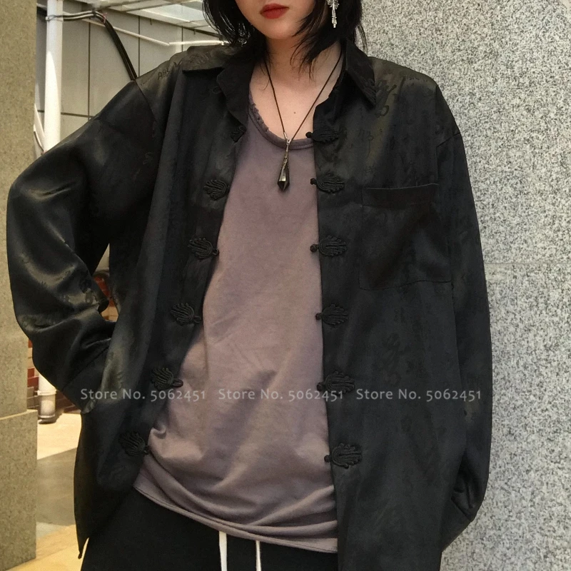 Китайский традиционный ханьфу блузка для женщин и мужчин пара Harajuku стиль Японский Haori куртки кунг-фу каллиграфия печати пальто Тан костюм