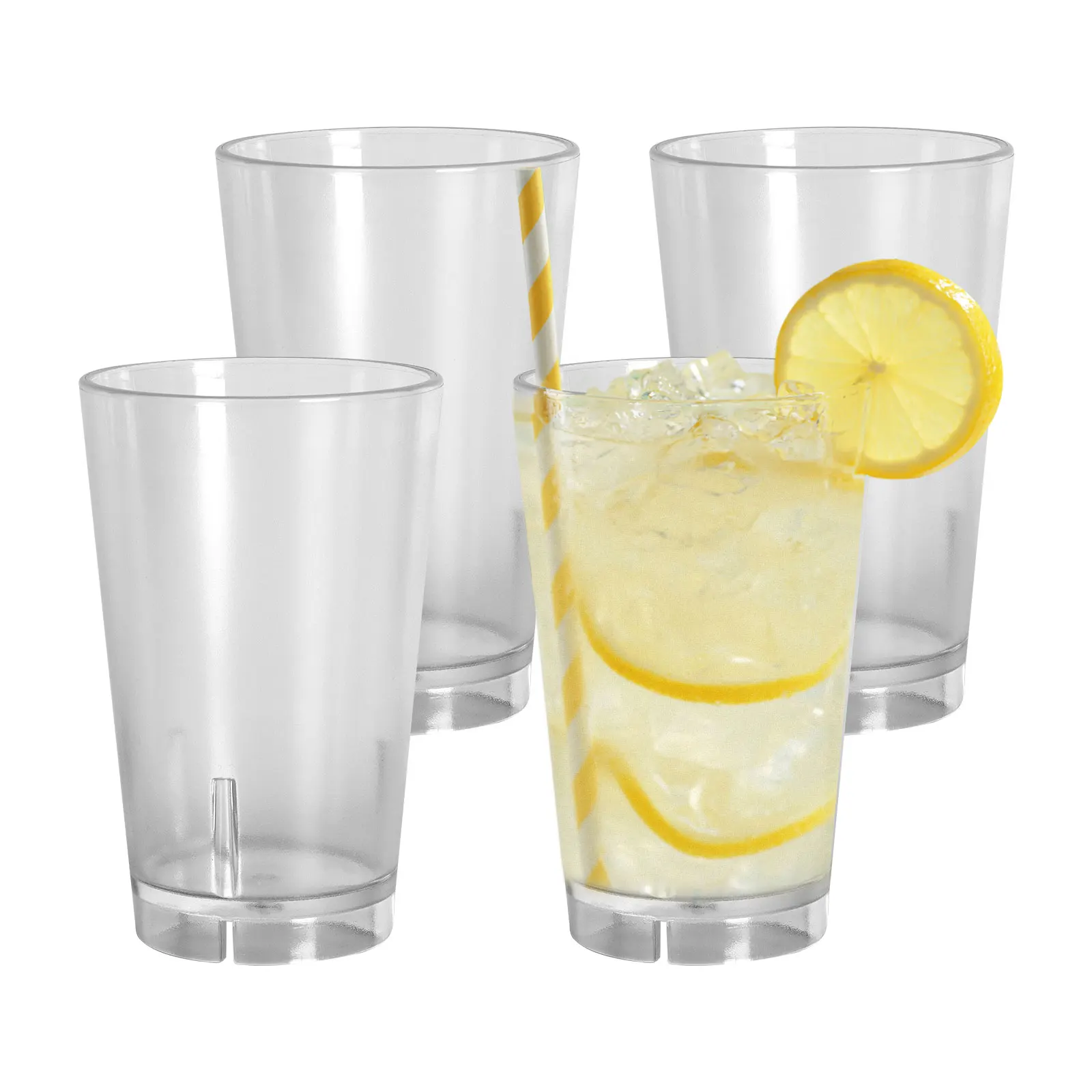 

Пластиковые стаканы для напитков, набор стаканов 4 350 мл/12 унций, пластиковые стаканы, штабелируемые стаканы для воды, прозрачные