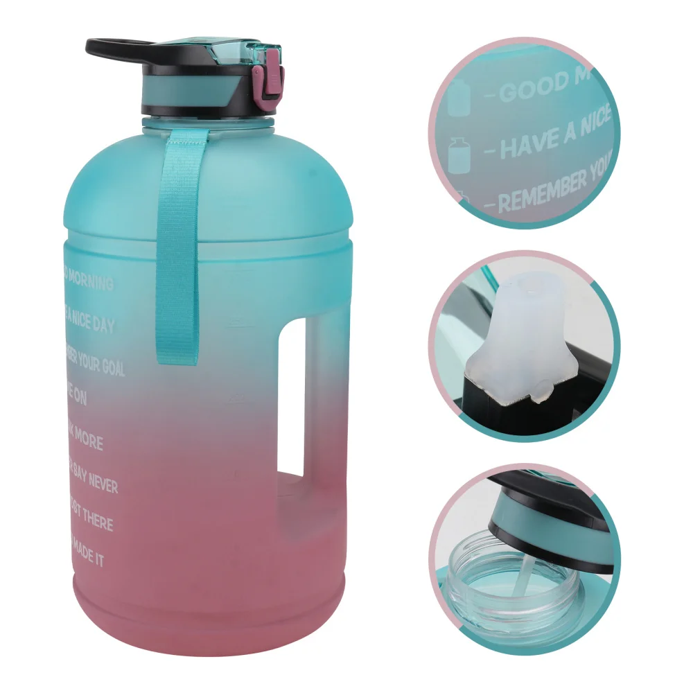

1PC 3.78L Creative Gradient PETG Water Bucket Large Capacity Sport Water Bottle