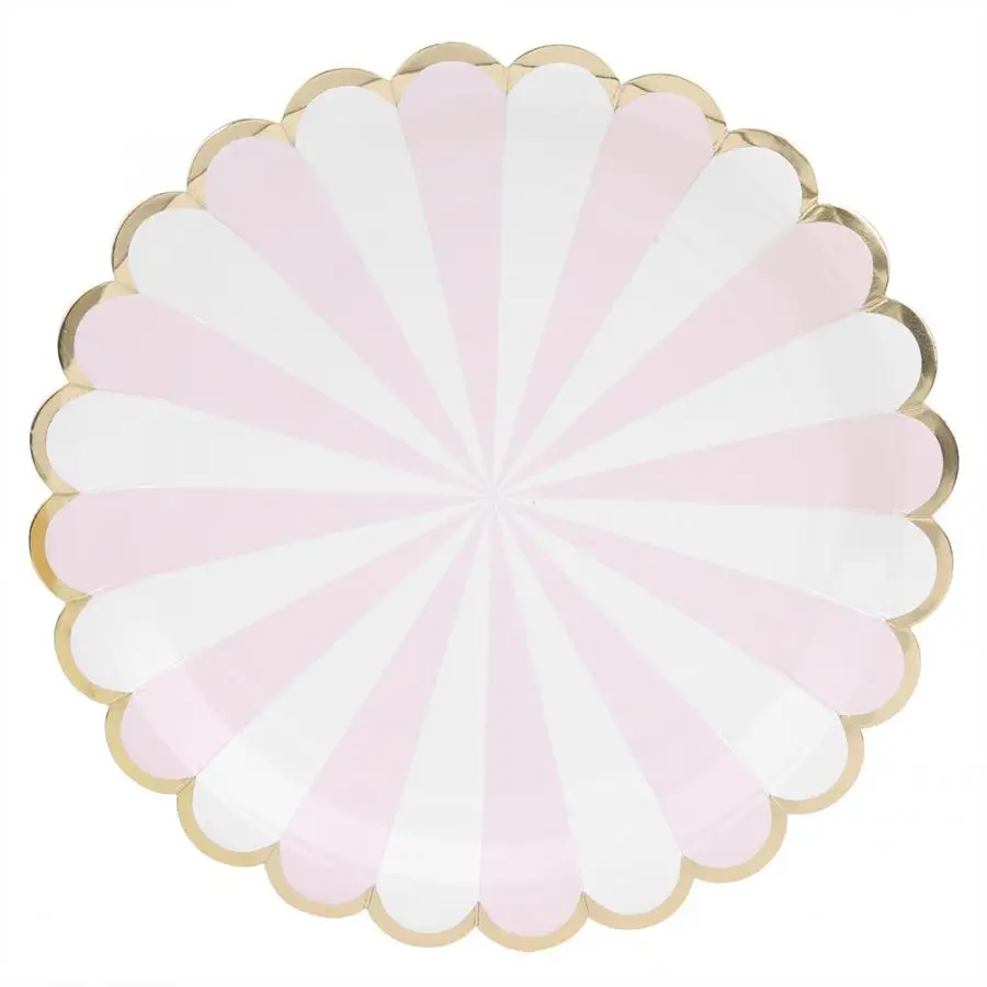 Одноразовые тарелки бытовые золотые штампованные одноразовые бумажные и чашки