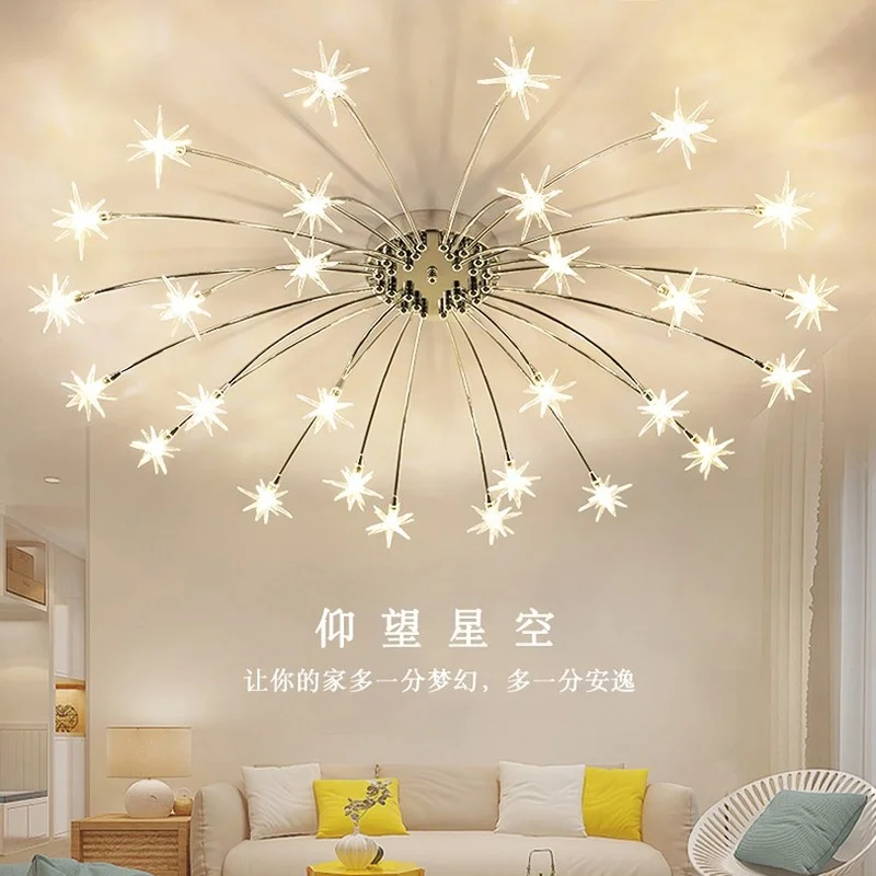 Modern Led Ceiling Light Ice Flower Glass Bedroom Kitchen Children Room Lamp Designer Lighting Fixtures | Лампы и освещение