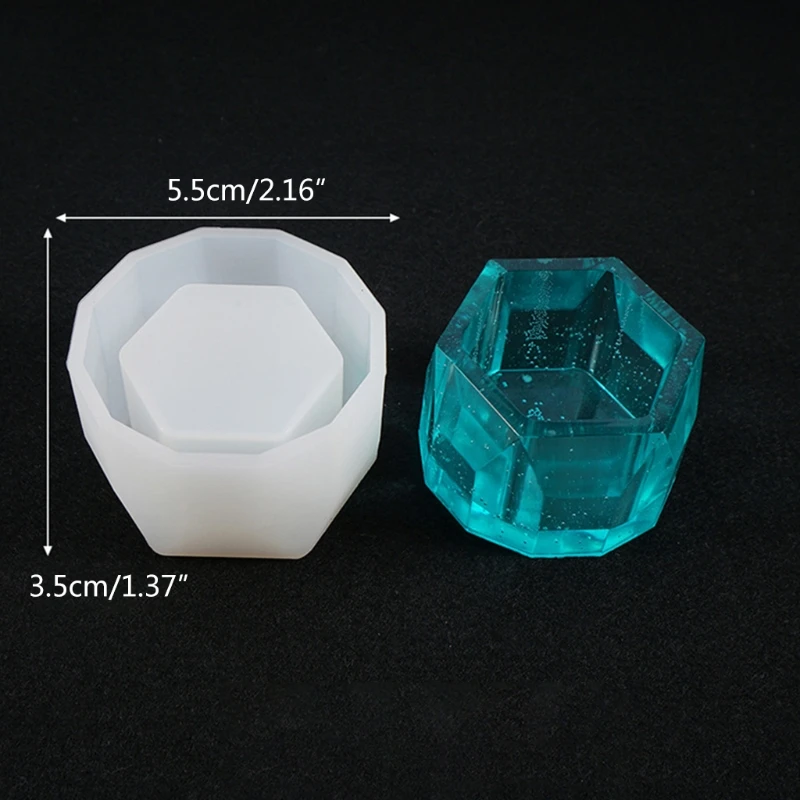 

3 Pcs/Set Round Bowl Hexagon Cup Dishes Casting Silicone Mould DIY Crafts Making Tool Crystal Epoxy Resin Mold