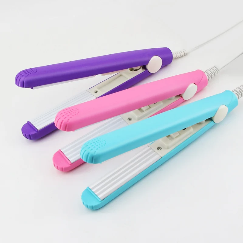 

A mini hair iron corrugated plate waved clip fluffy corn whisker splint electric curling iron curl modelling tools