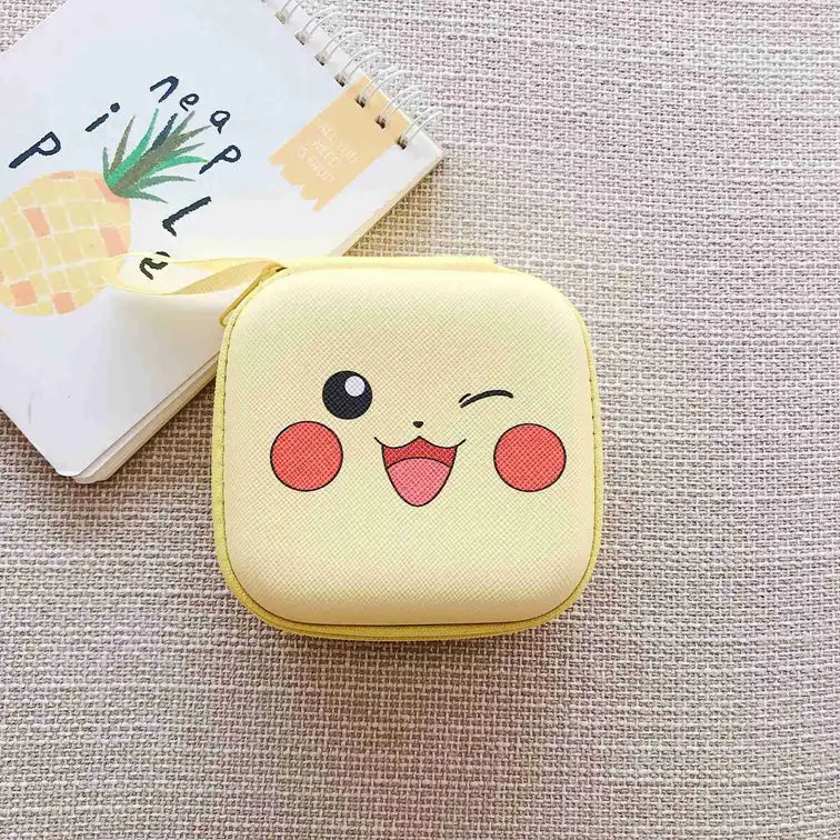 AB mini Чехол для наушников, сумка для хранения, мультяшная мини-молния, Жесткий Чехол для наушников, защитный usb-кабель, органайзер, портативные наушники, аксессуары - Цвет: AB mini