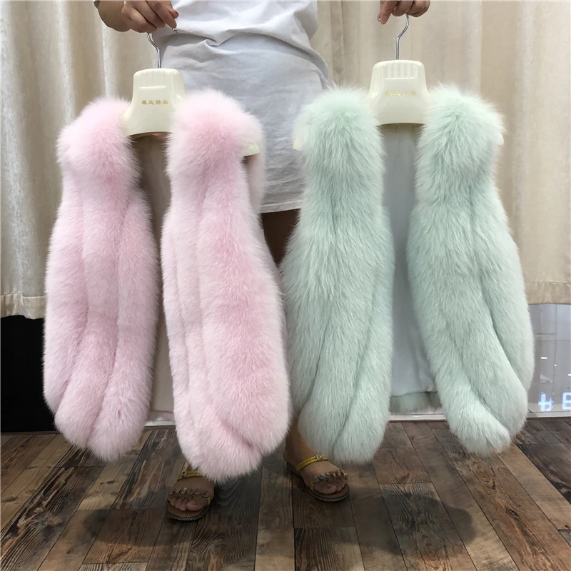 ZDFURS* натуральный Лисий меховой жилет для женщин Зима Осень Теплый Женский жилет без рукавов из лисьего меха женский цветной натуральный короткий жилет