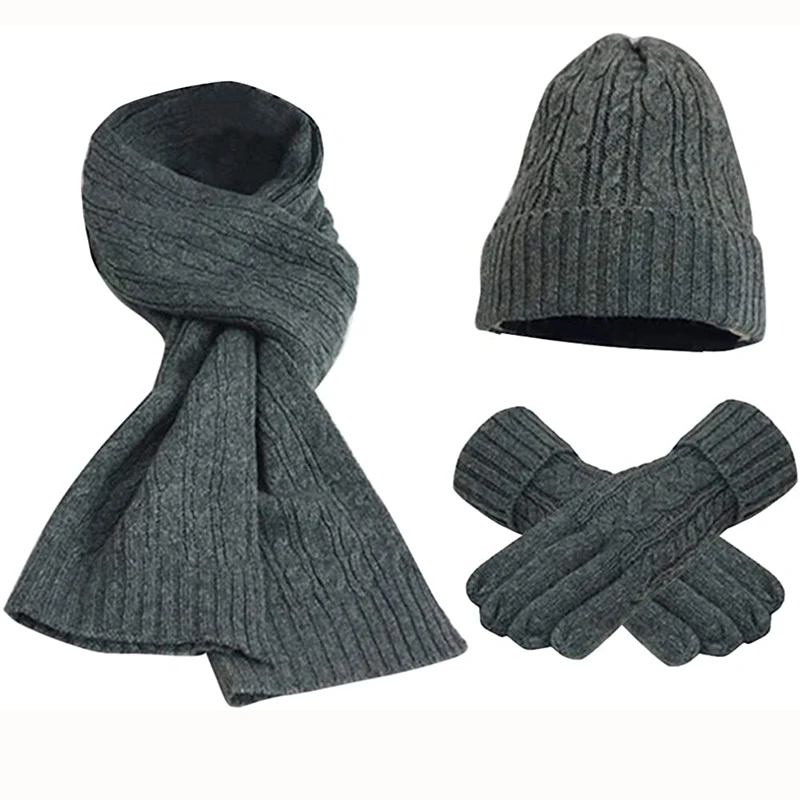 

Набор женских шарфов, зимняя шапка, шарф, перчатки, вязаные теплые шарфы, простые однотонные аксессуары для одежды, набор толстых мягких шар...