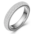 Новинка 2022, модное трехрядное кольцо Modyle с прозрачными кристаллами для женщин, свадебные кольца из нержавеющей стали, модные ювелирные изделия
