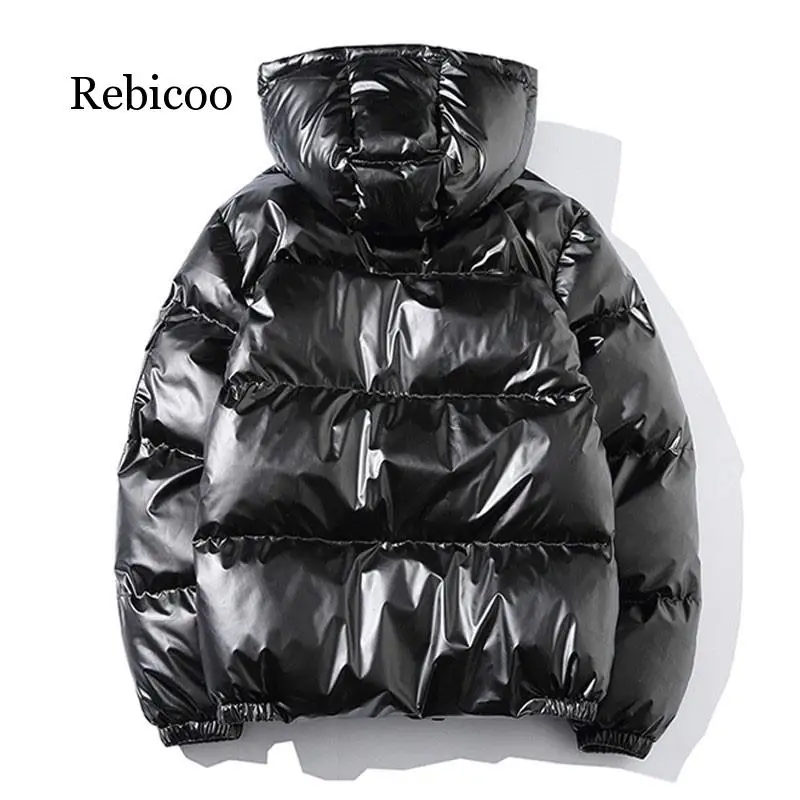 

2019 women's down jacket winter bright silver / black / gold / blue large size hooded Parker coat down jacket coat female