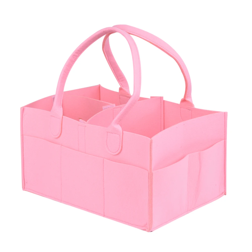 pink 38-25-18cm CYSINCOS, портативный органайзер для детских подгузников, бутылочек для молока, органайзер для детской и детской, корзина, складной органайзер для подгузников, дорожная сумка для мам - Цвет: pink 38-25-18cm