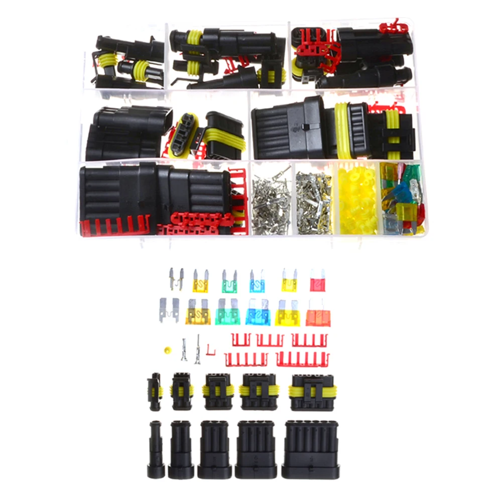 240 шт. Водонепроницаемый Авто клемма для электрического провода разъем с плавкий