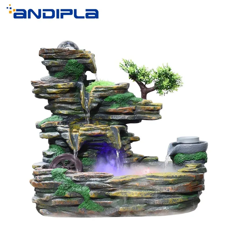 110 В/220 В креативный фонтан из смолы для воды домашний увлажнитель воздуха распылитель Лаки Фэн Шуй смола для украшения дома бонсай