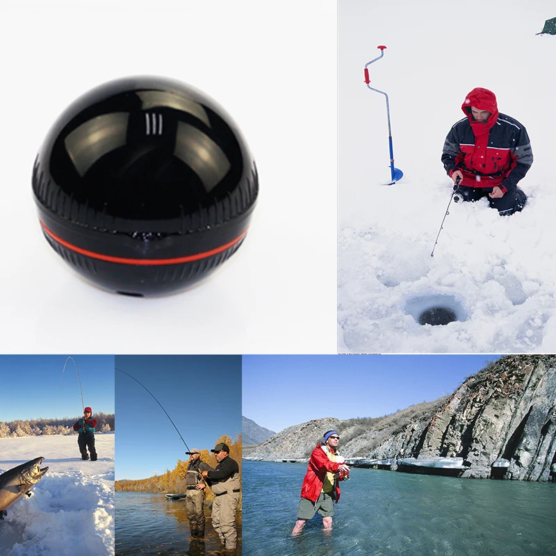 XA02 Wireless Fish Finder Portable Echo-sounder Sonar For Fishing Support IOS Android Fishfinder | Спорт и развлечения