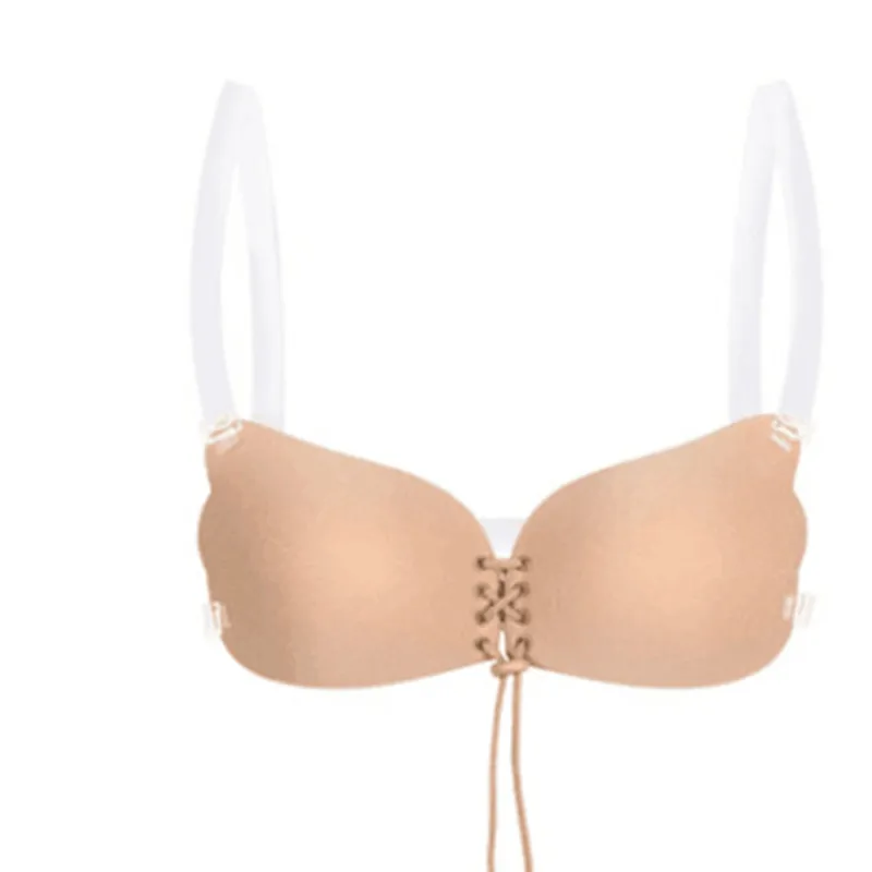 

Women 1 pair Sexy Invisible bra Self-Adhesive Strapless Breast Push up Bra Size A B C D