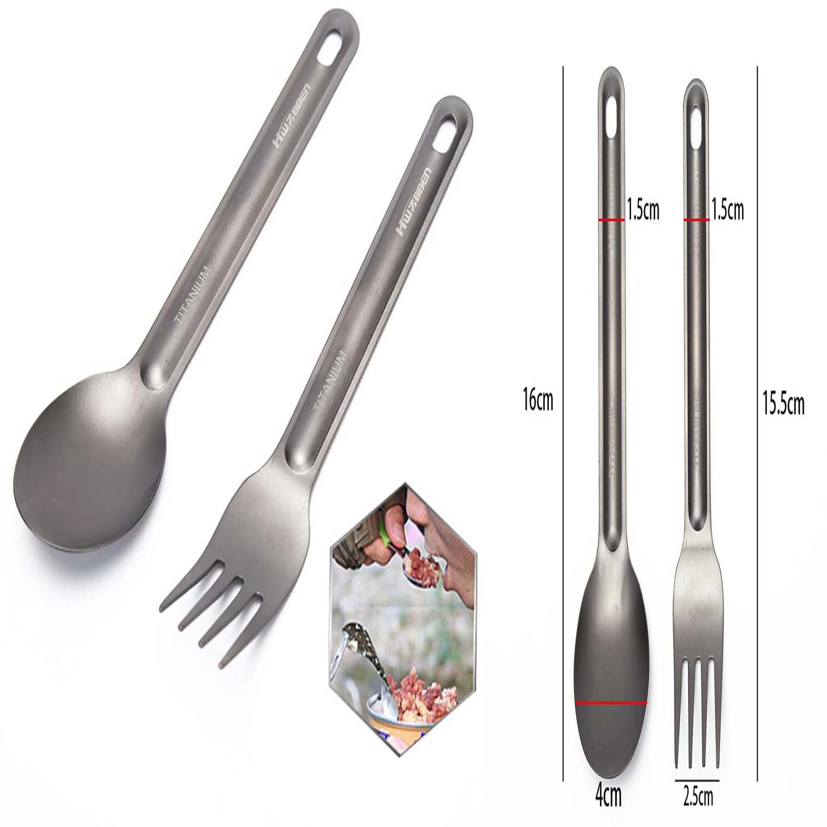 1 шт. походная титановая Спортивная посуда для кемпинга инструмент ложка пикника