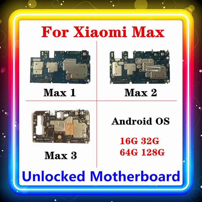 Материнская плата для Xiaomi MI Max 1 2 3 оригинальная чистая сменная материнская с