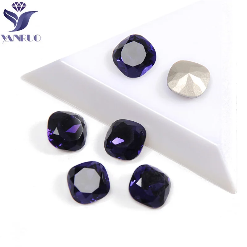 YANRUO 4470 фиолетовые бархатные цветные стеклянные хрустальные материалы для ногтей