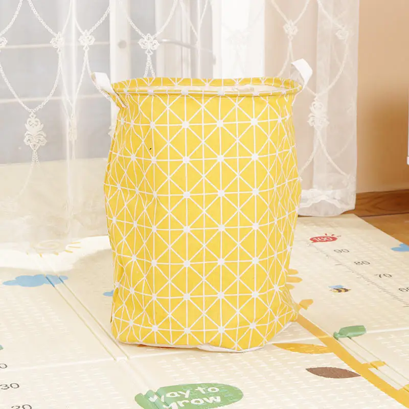 Yellow L MICCK новая складная корзина ящик для хранения белья большая корзина складная Одежда Игрушка держатель ведро Органайзер коробка большая емкость - Цвет: Yellow L