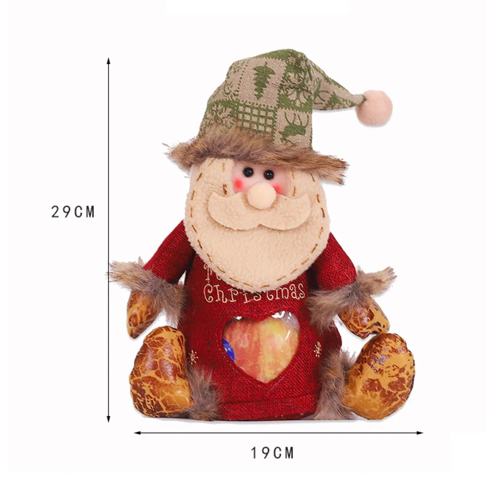 Рождественский подарок сумка Санта Клаус Снеговик Олень Apple конфеты контейнер