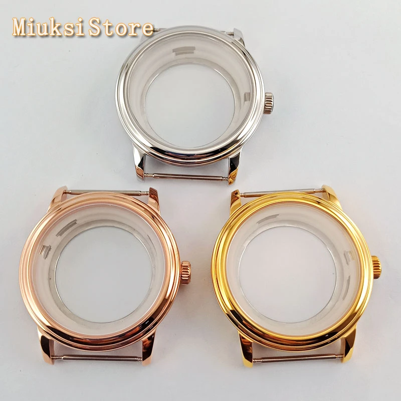 Чехол для часов 40 мм с сапфировым стеклом серебристый/розовое золото/золото