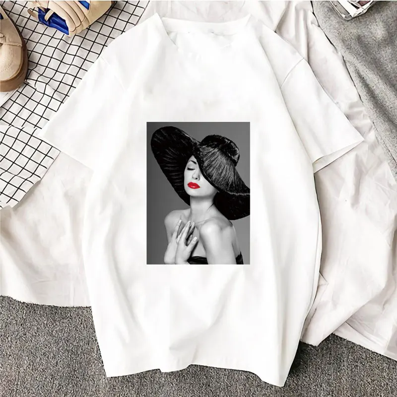 

Women T-shirts Personality Flowers Print Nordic Vintage Harajuku Short Sleeve Shirt Streetwear Tops Tee Female T Shirts Clothes