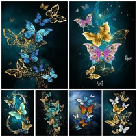 diy 5d diamond painting colorful butterfly mosaic embroidery cross stitch full squareround drill scenery home decor art gift