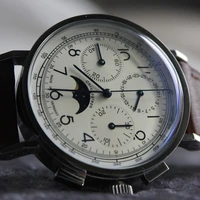 1963 mechanical chronograph watch mens pilot wristwatches men air force moon phase wrist watch vintage seagull st1908 movement
