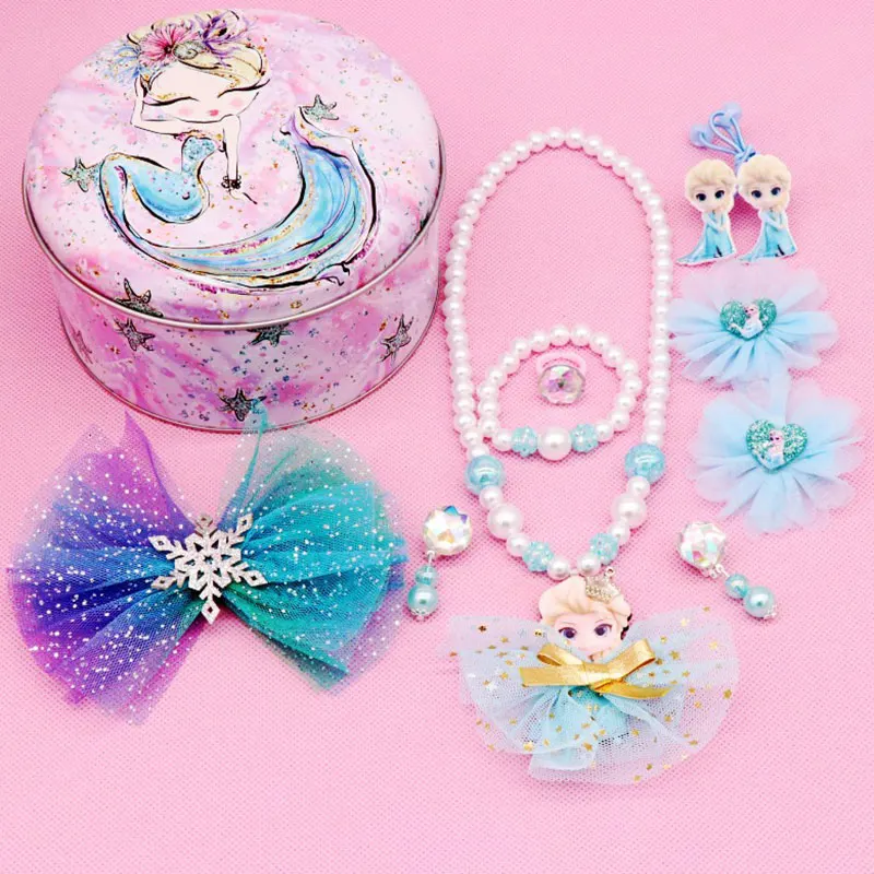 Blue Elsa 12-15 шт./кор. весь набор Минни Маус hello kitty заколки для волос Детские бантики для волос заколки для волос аксессуары - Цвет: Blue Elsa