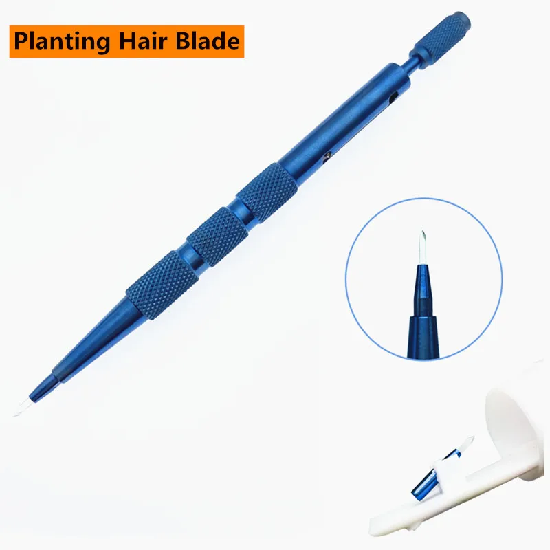 Hair Implant Pen Sapphire Blade Hair Transplant Implanter Extraction Planting Hair Tool Titanium handle