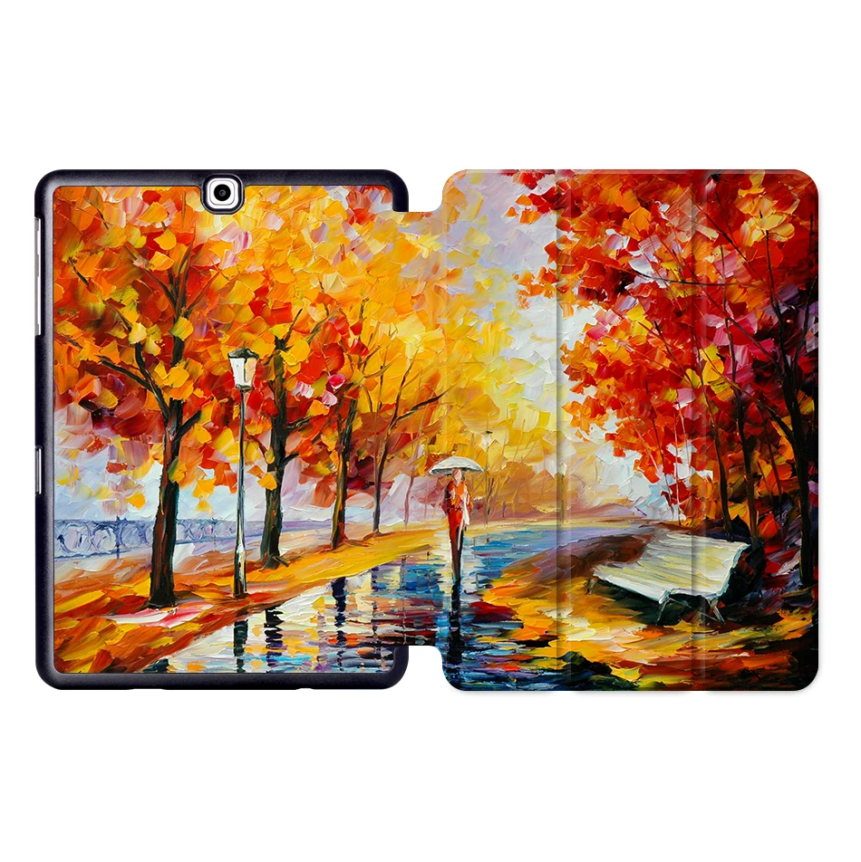SS14 MTT чехол для планшета с масляным рисунком для samsung Galaxy S2 9,7 ''SM-T810 T813 T815 T819 складной магнитный защитный чехол из искусственной кожи с подставкой - Цвет: SS14
