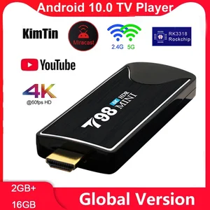Мини ТВ-ключ KimTin T98, 6K, Rockchip RK3318, четырехъядерный процессор, пятиядерный, Android, ОЗУ 2 Гб, ПЗУ 16 Гб, Bluetooth, 4K, H.265, ТВ-флешка