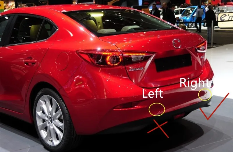 Cafoucs заднего бампера Буксировочный Крюк Глаз Крышка для Mazda 3 Alexa трейлер крышка