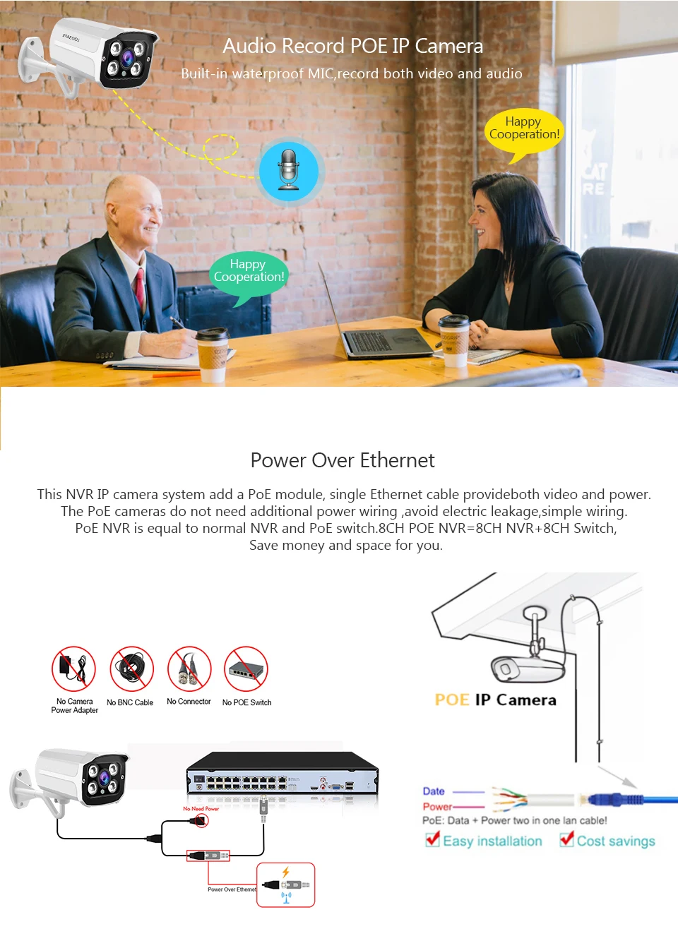 16CH 5MP POE NVR система безопасности комплект Открытый 1080p водонепроницаемый P2P IP Cam HDD Onvif CCTV Аудио Видео камеры наблюдения