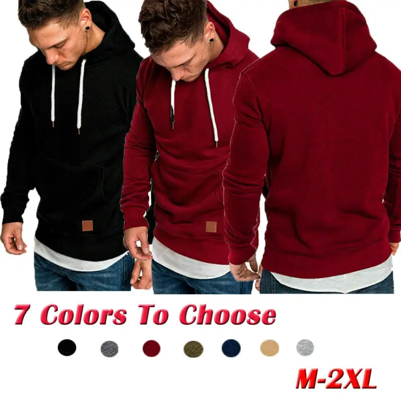 Мужская зимняя Приталенная толстовка теплый свитшот с капюшоном пальто куртка