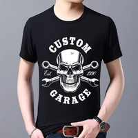 man tshirts harajuku style kull pattern series short sleeve tops tee harajuku black printing o neck male t shirt youth clothing