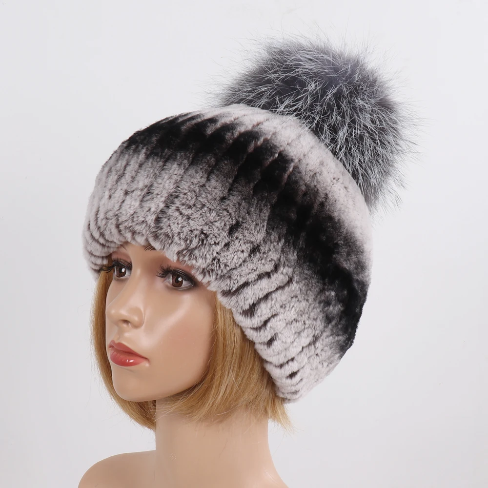 Женские зимние шапки из натурального меха роскошная теплая пушистая большая