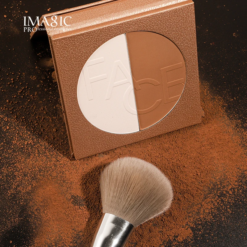 2 цвета пудра контур лица хайлайтер тени для глаз бронзер палитра консилер носа