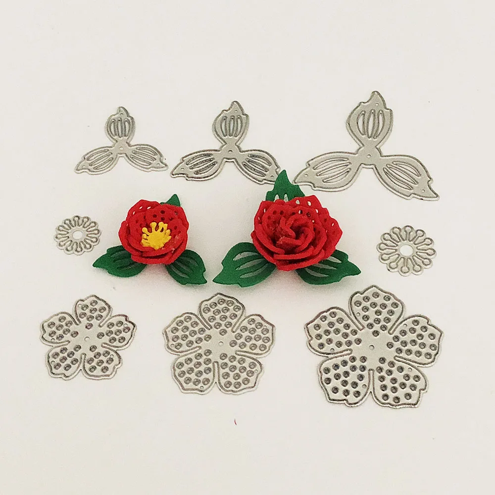 Вырезание лепестков роз травление металла углеродистая сталь для скрапбукинга