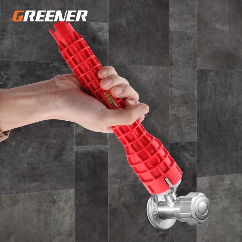 

8 в 1 Противоскользящий инструмент для ремонта кухни, Сантехнический инструмент, гаечный ключ для раковины, смесителя, брелок, гаечный ключ для ванной комнаты, наборы инструментов