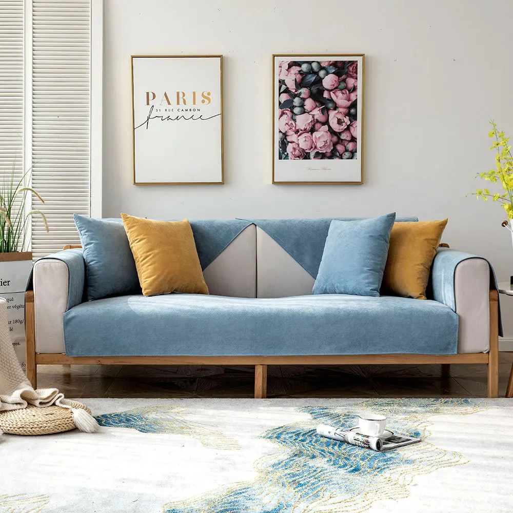 1 шт. замшевая кожа водонепроницаемый чехол для дивана съемный диван подлокотник