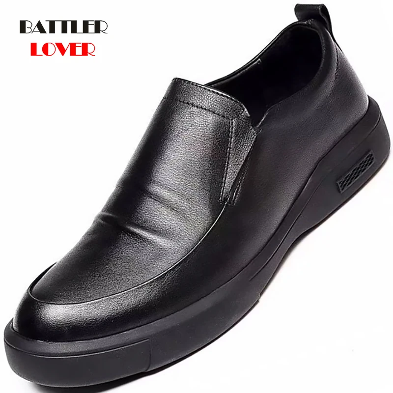 

2020 New Spring Men Genuine Leather Loafers Anti-slip Rubber Outsole Driving Shoe for Male Bussiness Casual Motorcycle Footwear