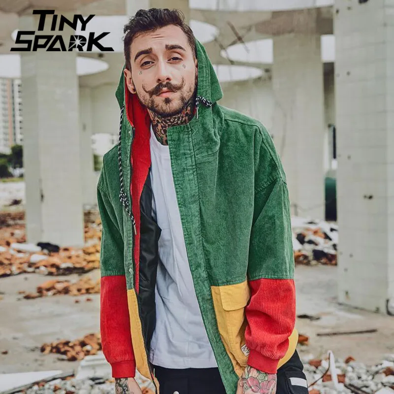 Толстовка в стиле хип-хоп свободная куртка Мужская зимняя Вельветовая Харадзюку