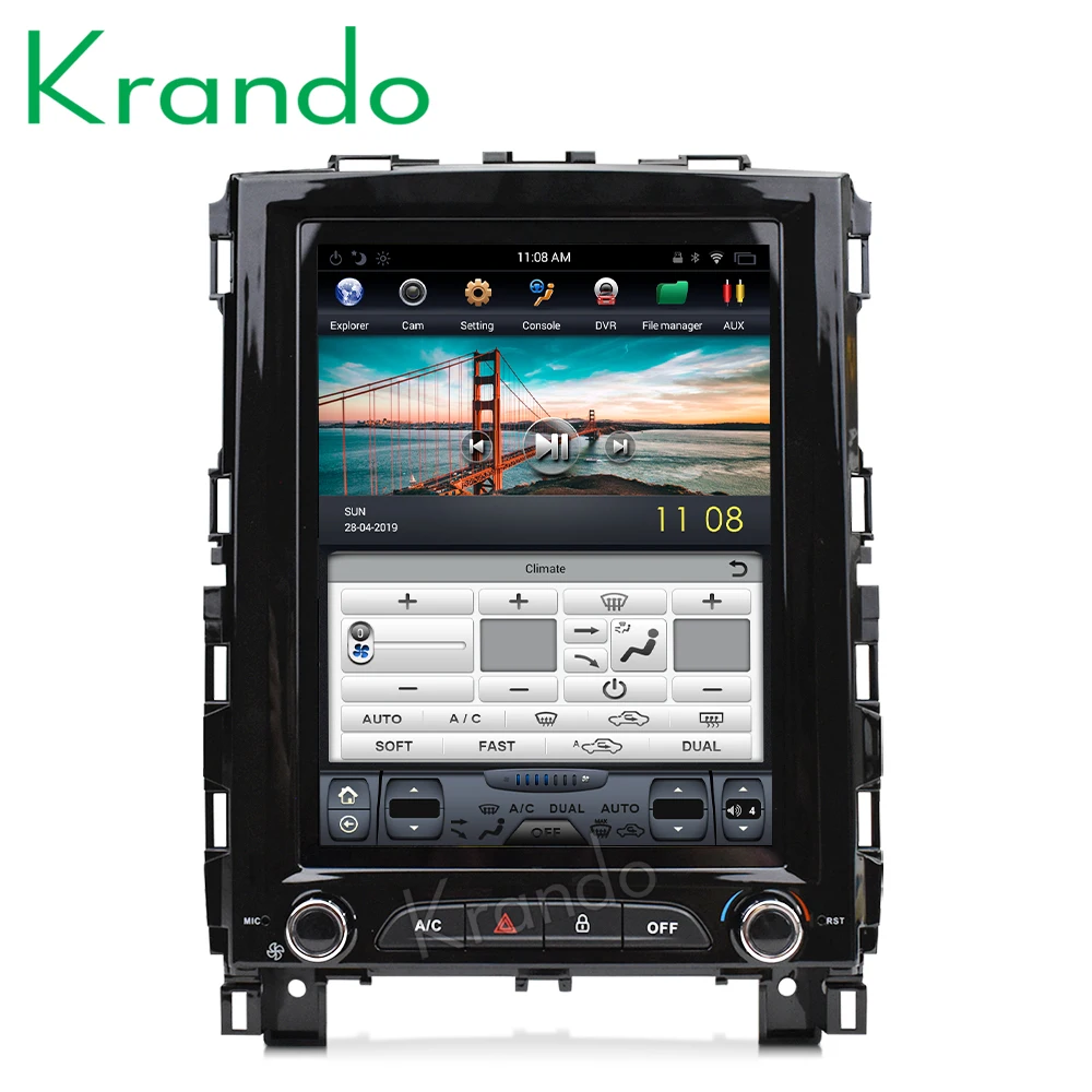 Автомобильный мультимедийный плеер Krando Android 9 0 4 Гб 32 ГБ 10 дюйма с вертикальным