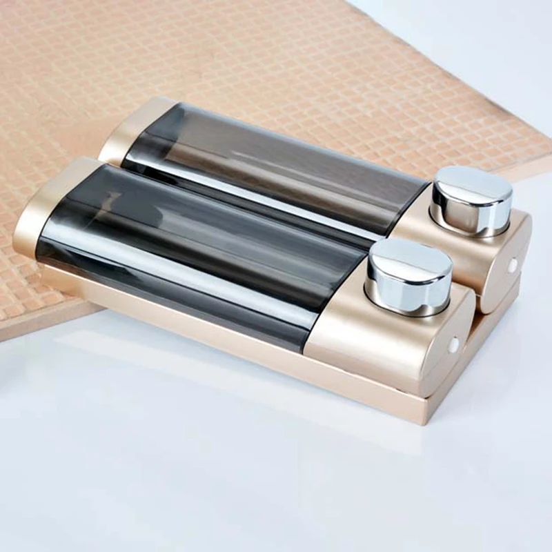 

Soap Dispenser Wall Mount Double Pump 300Ml Kitchen Bathroom Accessories Liquid Soap Bottle Detergent Dispensers