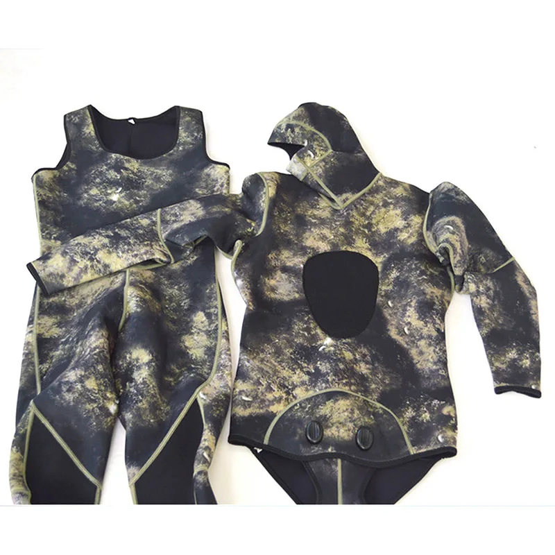 LIFURIOUS 3 мм костюмы для подводного плавания мужчин 2 шт. с длинным рукавом сохраняют