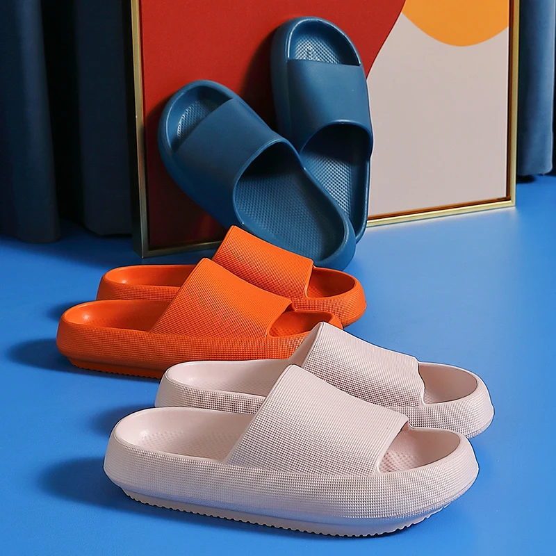 

Сандалии женские на толстой подошве, Нескользящие Удобные Пляжные шлепанцы, Уличная обувь на платформе 4 см, модель Лето 2021