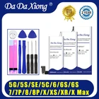 Аккумулятор большой емкости для iPhone 4 мобильный телефон 5 4S 5C SE 6 6S 7 8 Plus X XR XS Max