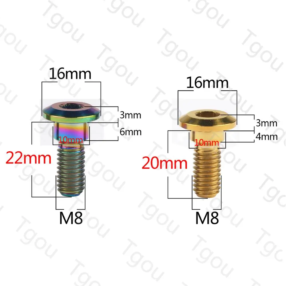 Титановый болт для мотоцикла Ротор заднего тормоза винт M8x20 22 30 33 мм аксессуаров